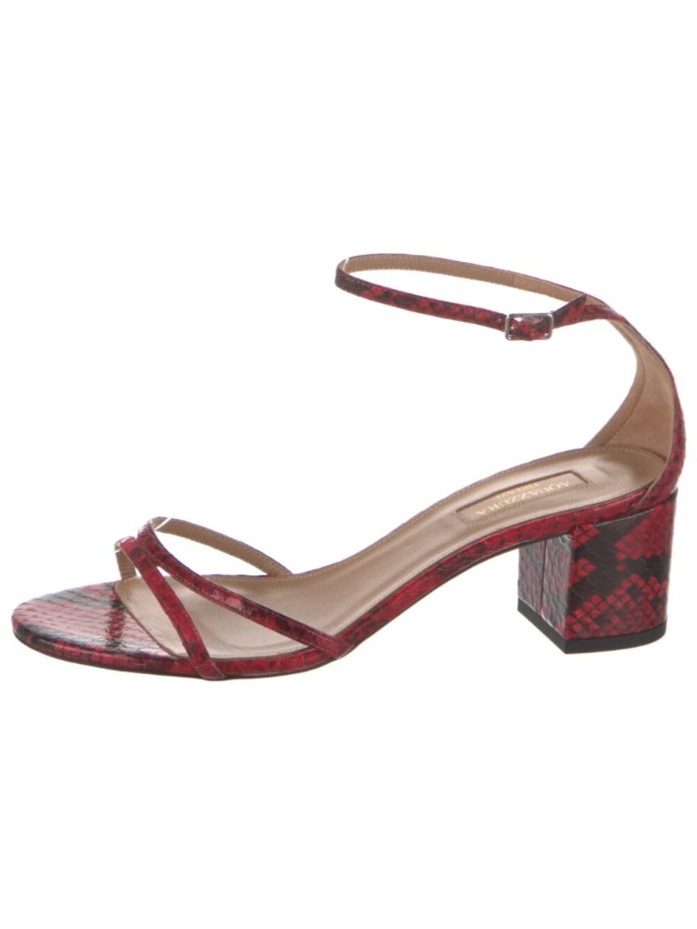 Aquazzura Snakeskin Animal Print Sandals 7